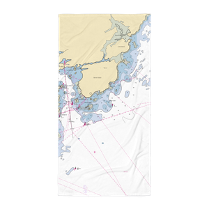 BGs Boat House Restaurant and Marina (New Castle, NH) NOAA Chart Towel