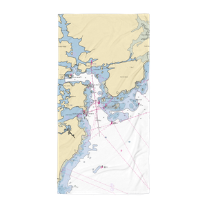 Safe Harbor Wentworth By The Sea (New Castle, NH) NOAA Chart Towel