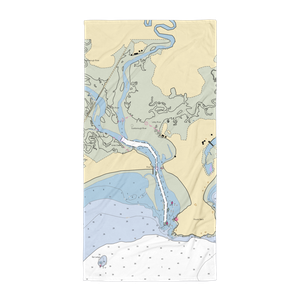 Pine Point Fisherman's Co-Op (Ocean Park, ME) NOAA Chart Towel