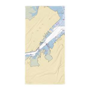 Portland Fish Pier (Portland, ME) NOAA Chart Towel