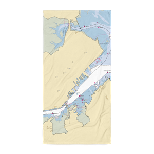 Union Wharf (Portland, ME) NOAA Chart Towel