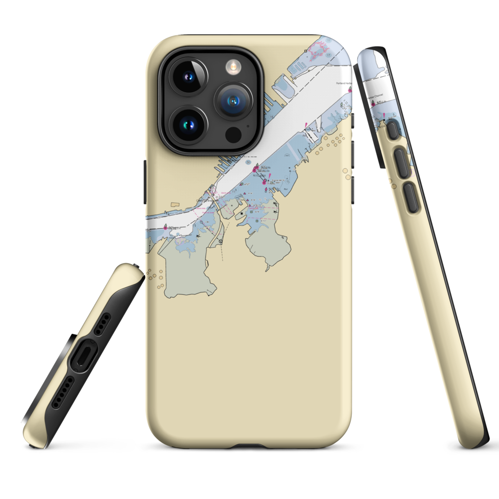 South Port Marine (Portland, ME) NOAA Chart  Tough iPhone Case iPhone 15 Pro Max model shown