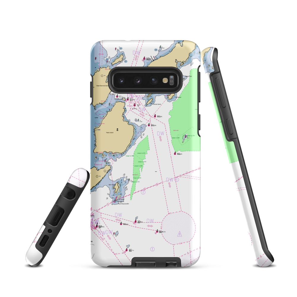 Spring Point Marina (Portland, ME) NOAA Chart Samsung Phone Case Samsung Galaxy S10 model shown