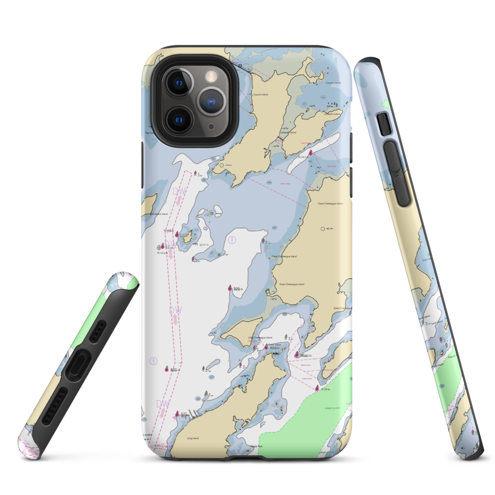 Handy Boat Service (Cumberland Foreside, ME) NOAA Chart  Tough iPhone Case iPhone 11 Pro Max model shown