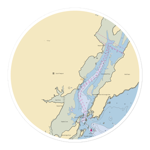 Strouts Point Wharf Company (South Freeport, ME) NOAA Chart Sticker