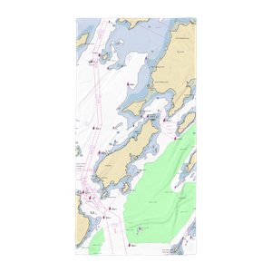 Casco Bay Lobster Co. (Portland, ME) NOAA Chart Towel