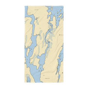 Back River Boat Yard (Georgetown, ME) NOAA Chart Towel