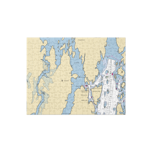 Derecktor Robinhood (Georgetown, ME) NOAA Chart Jigsaw Puzzle