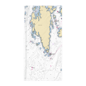 Newagen Seaside Inn (West Boothbay Harbor, ME) NOAA Chart Towel