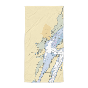 Wiscasset Public Landings (Wiscasset, ME) NOAA Chart Towel