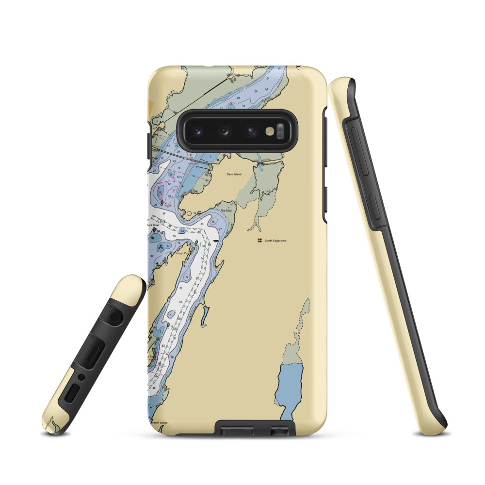 The Eddy Marina (Wiscasset, ME) NOAA Chart Samsung Phone Case Samsung Galaxy S10 model shown