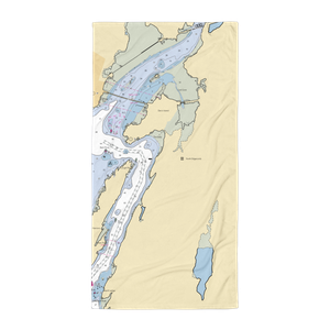 The Eddy Marina (Wiscasset, ME) NOAA Chart Towel