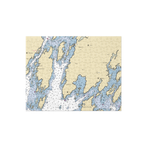 Keene Narrows Lobster (Damariscotta, ME) NOAA Chart Jigsaw Puzzle