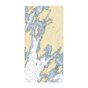 Keene Narrows Lobster (Damariscotta, ME) NOAA Chart Towel