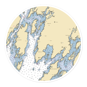 Keene Narrows Lobster (Damariscotta, ME) NOAA Chart Sticker