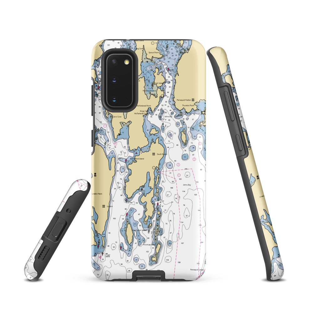 Washburn & Doughty Shipyard (New Harbor, ME) NOAA Chart Samsung Phone Case Samsung Galaxy S20 model shown