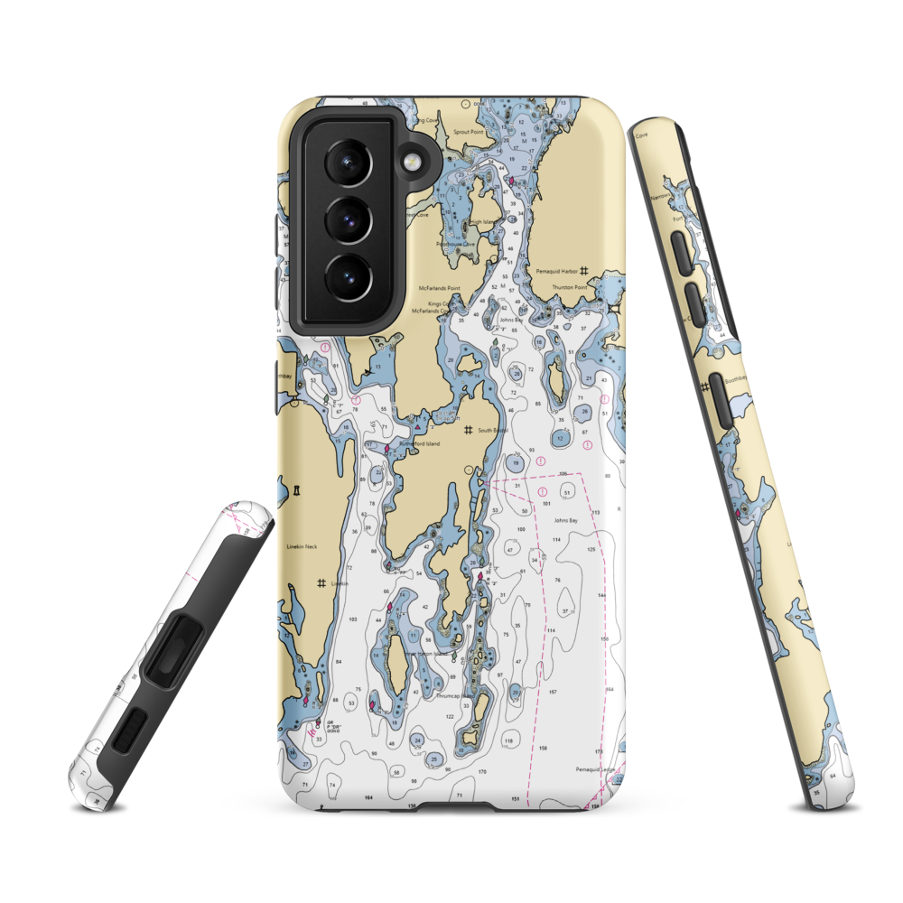 Washburn & Doughty Shipyard (New Harbor, ME) NOAA Chart Samsung Phone Case Samsung Galaxy S21 FE model shown