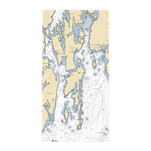 Washburn & Doughty Shipyard (New Harbor, ME) NOAA Chart Towel