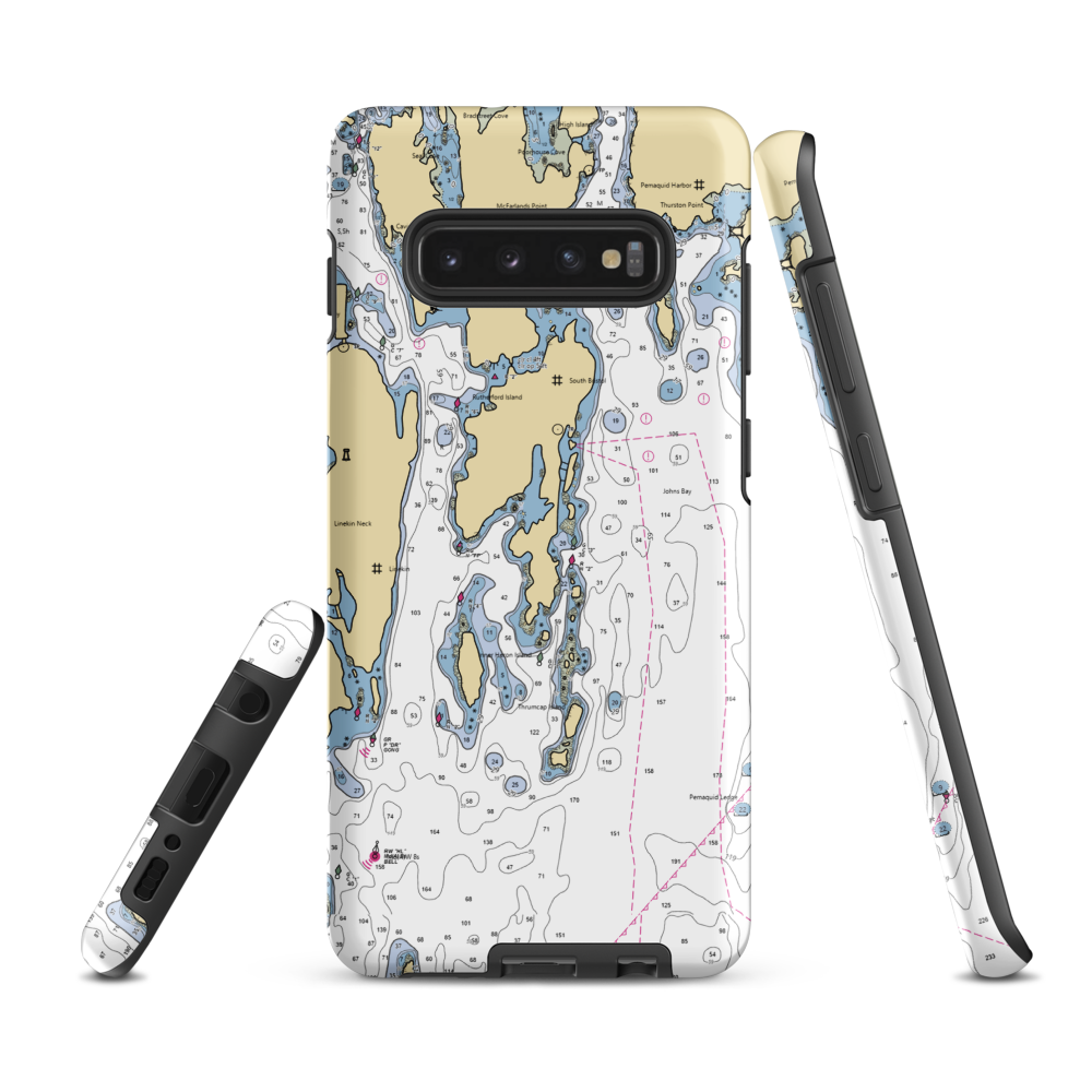 Tugboat Inn (West Boothbay Harbor, ME) NOAA Chart Samsung Phone Case Samsung Galaxy S10 Plus model shown