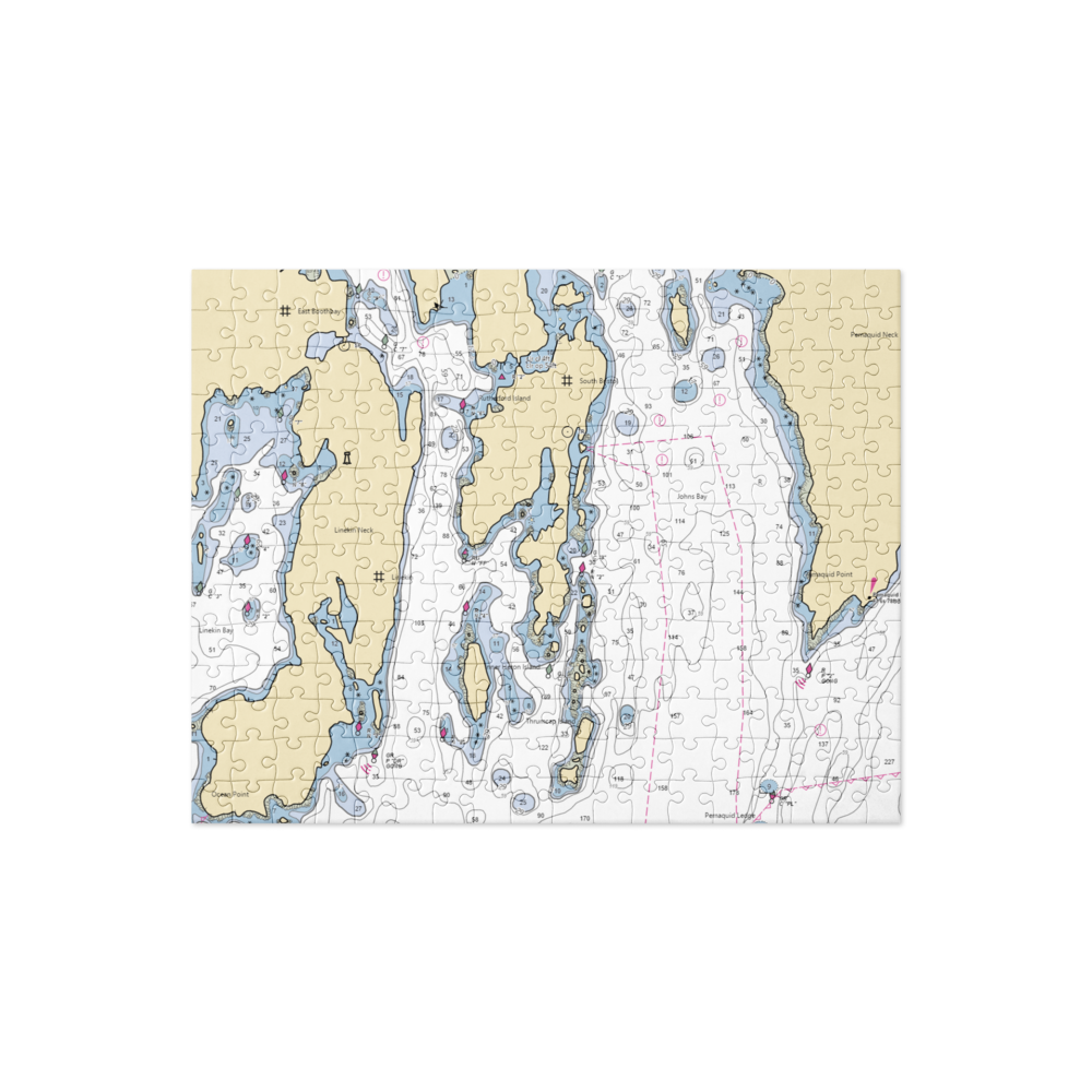 Carousel Marina (East Boothbay, ME) NOAA Chart Jigsaw Puzzle 