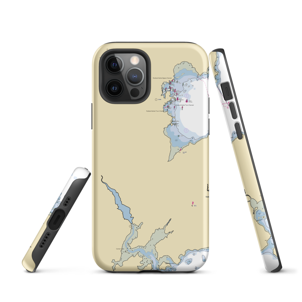 Harbor View Tavern & Marina (Warren, ME) NOAA Chart  Tough iPhone Case iPhone 12 Pro model shown