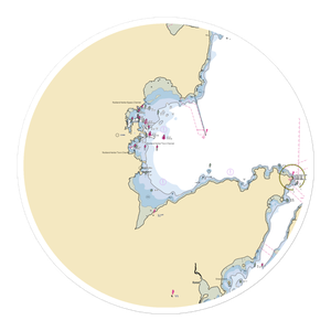 Sharp's Point South, the Old Snow Shipyard (Owls Head, ME) NOAA Chart Sticker