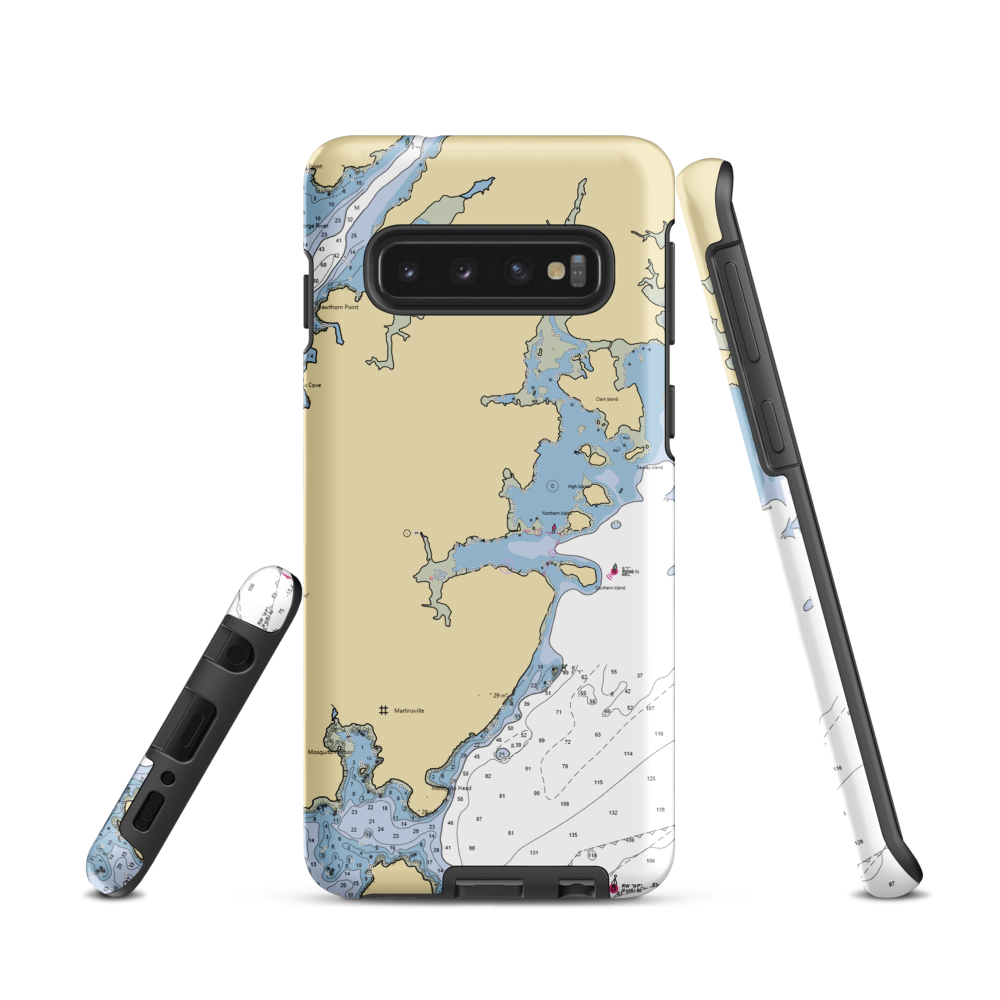 Chandlery (Tenants Harbor, ME) NOAA Chart Samsung Phone Case Samsung Galaxy S10 model shown