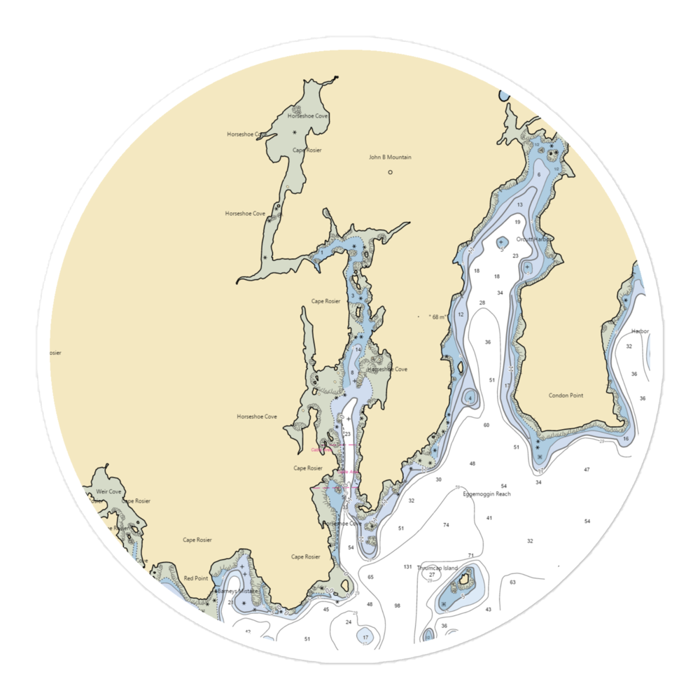 Seal Cove Boatyard (Brooksville, ME) NOAA Chart Sticker 
