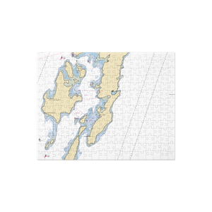 Pendleton Yacht Yard (Islesboro, ME) NOAA Chart Jigsaw Puzzle