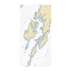 Dark Harbor Boat Yard (Islesboro, ME) NOAA Chart Towel