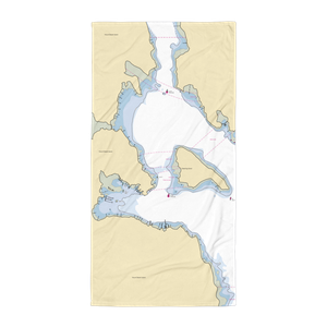 Claremont Hotel (Northeast Harbor, ME) NOAA Chart Towel