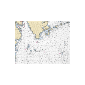 Bunkers Harbor Pier (Winter Harbor, ME) NOAA Chart Jigsaw Puzzle