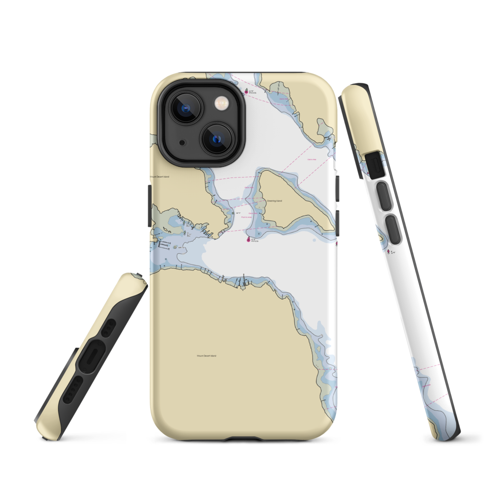 Manset Yacht Service (Northeast Harbor, ME) NOAA Chart  Tough iPhone Case iPhone 14 model shown