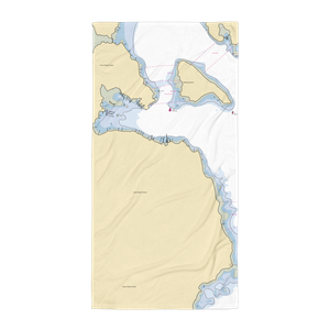 Hinckley Yacht Services - Southwest Harbor (Northeast Harbor, ME) NOAA Chart Towel