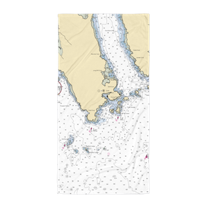 Young Brothers Moorings (Winter Harbor, ME) NOAA Chart Towel