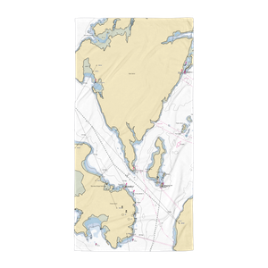 Chocolate Cove Wharf (Lubec, ME) NOAA Chart Towel