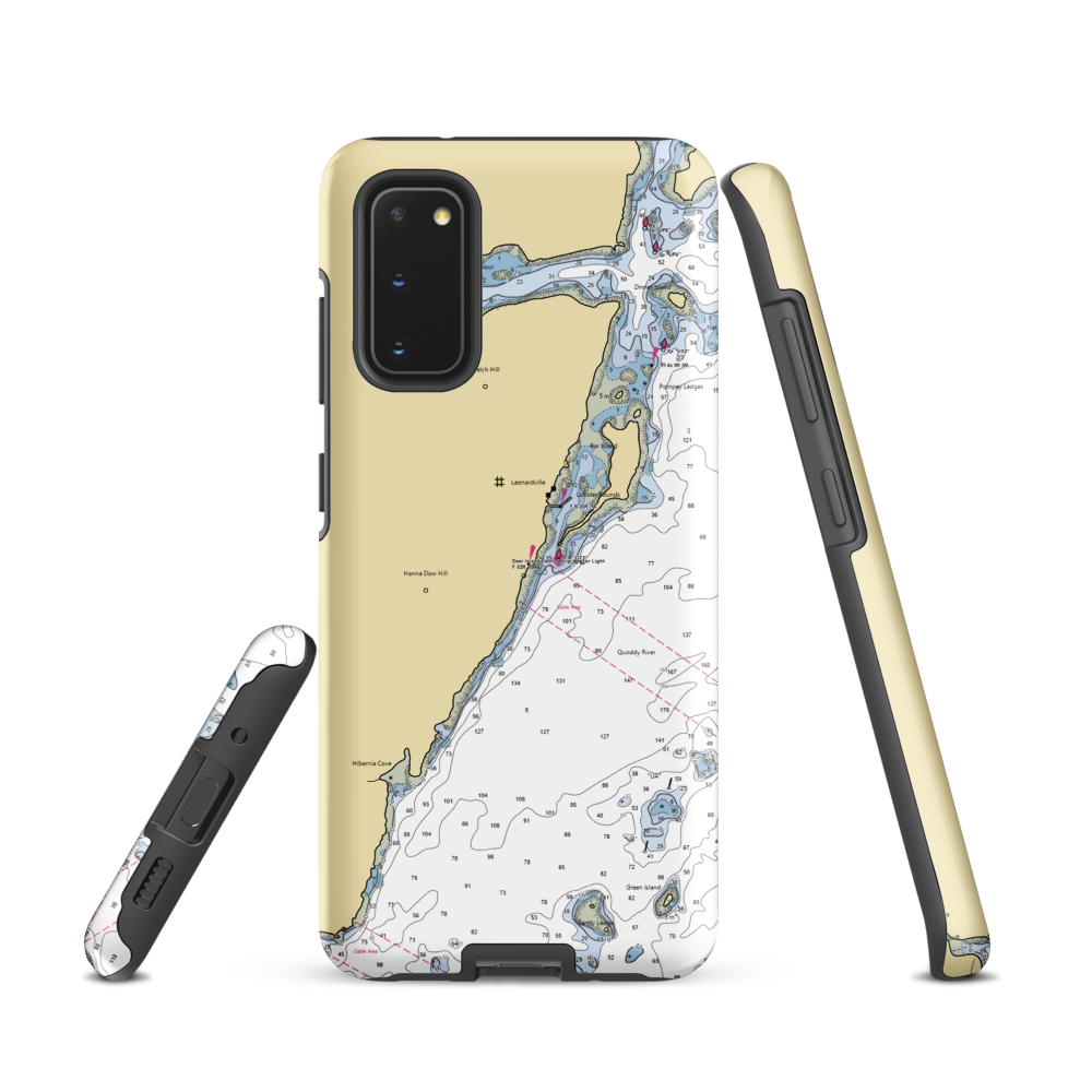 Leonardville Wharf (Lubec, ME) NOAA Chart Samsung Phone Case Samsung Galaxy S20 model shown