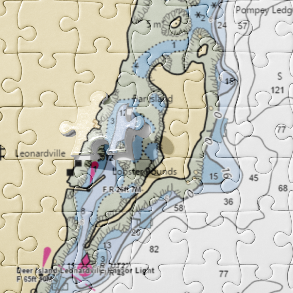 Leonardville Wharf (Lubec, ME) NOAA Chart Jigsaw Puzzle 