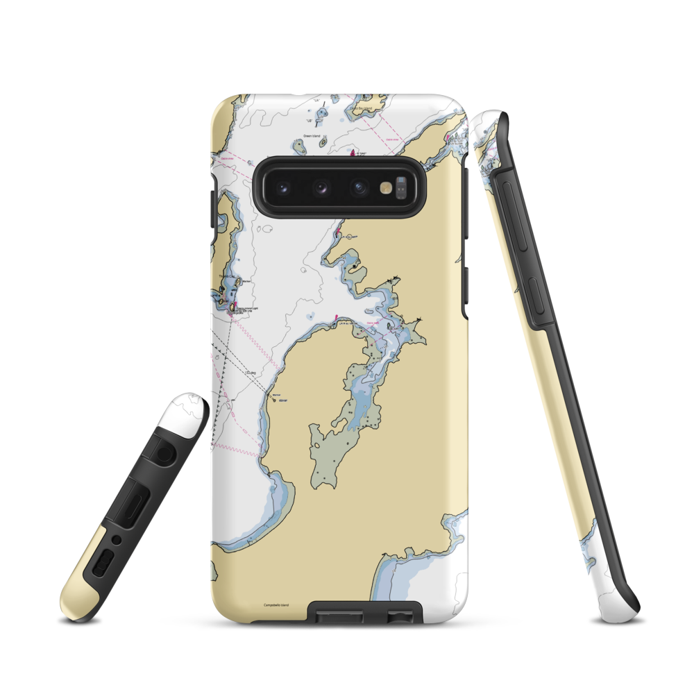 Malloch Beach Wharf (Lubec, ME) NOAA Chart Samsung Phone Case Samsung Galaxy S10 model shown