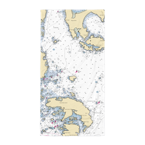 OW Look & Son (Machias, ME) NOAA Chart Towel