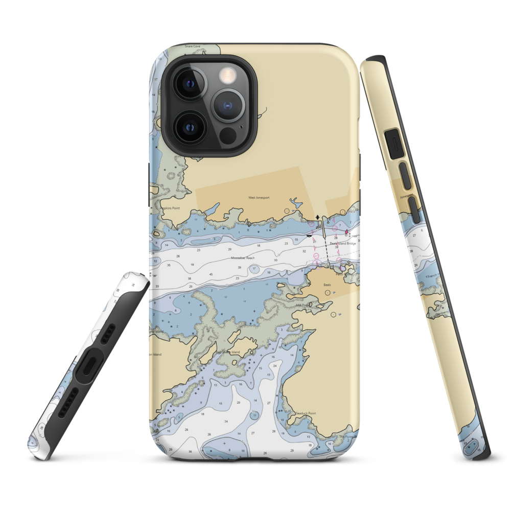 Smith's Lobster (Machias, ME) NOAA Chart  Tough iPhone Case iPhone 12 Pro Max model shown