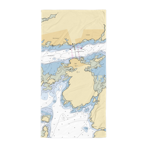 Barney's Cove Lobster Company (Machias, ME) NOAA Chart Towel