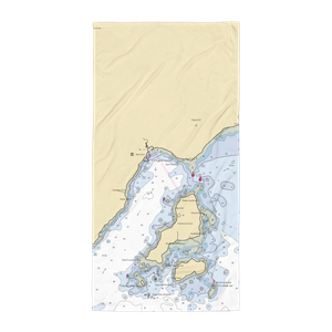 Sea Cove Town Wharf Harbor (Lubec, ME) NOAA Chart Towel