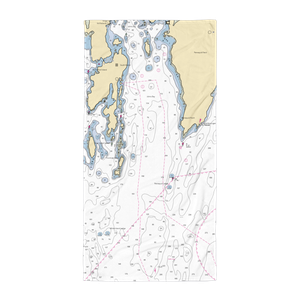 Smugglers Cove Inn (East Boothbay, ME) NOAA Chart Towel