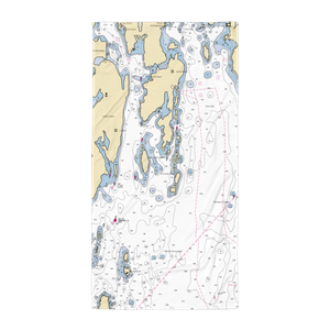 Little River Boat Club (East Boothbay, ME) NOAA Chart Towel