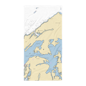 Thayer's Y-knot Boat Yard (North Haven, ME) NOAA Chart Towel