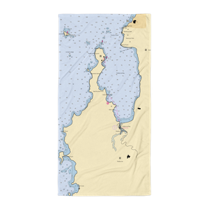 Lake Champlain Yacht Club (Charlotte, VT) NOAA Chart Towel