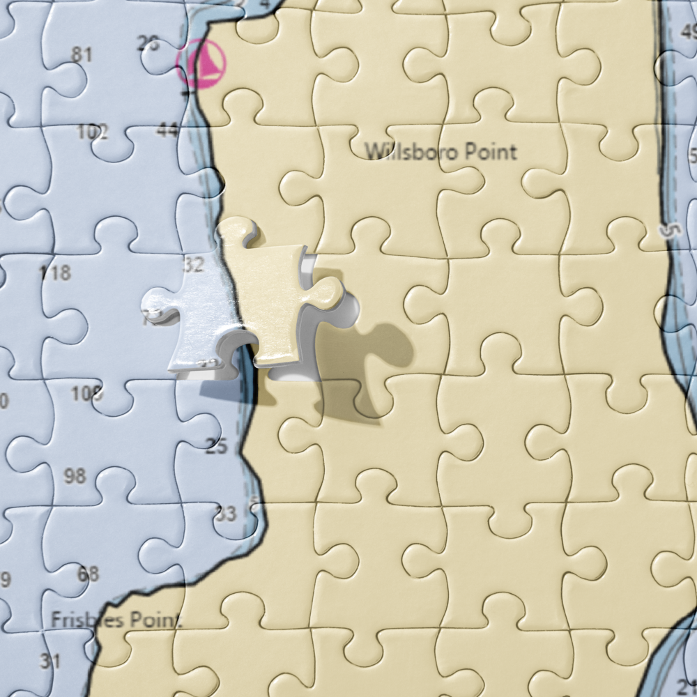 Safe Harbor Willsboro Bay (Keeseville, NY) NOAA Chart Jigsaw Puzzle 