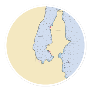 Safe Harbor Willsboro Bay (Keeseville, NY) NOAA Chart Sticker