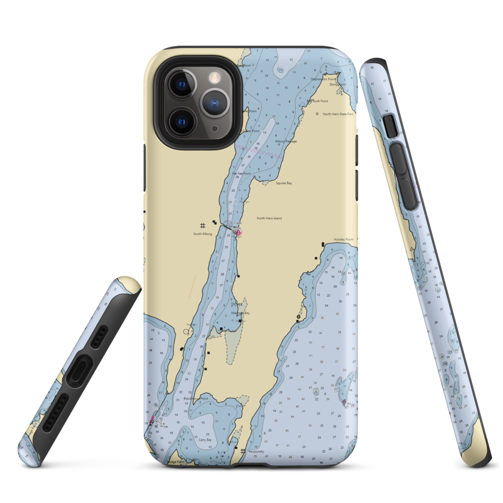 Holiday Harbor Motel (North Hero, VT) NOAA Chart  Tough iPhone Case iPhone 11 Pro Max model shown